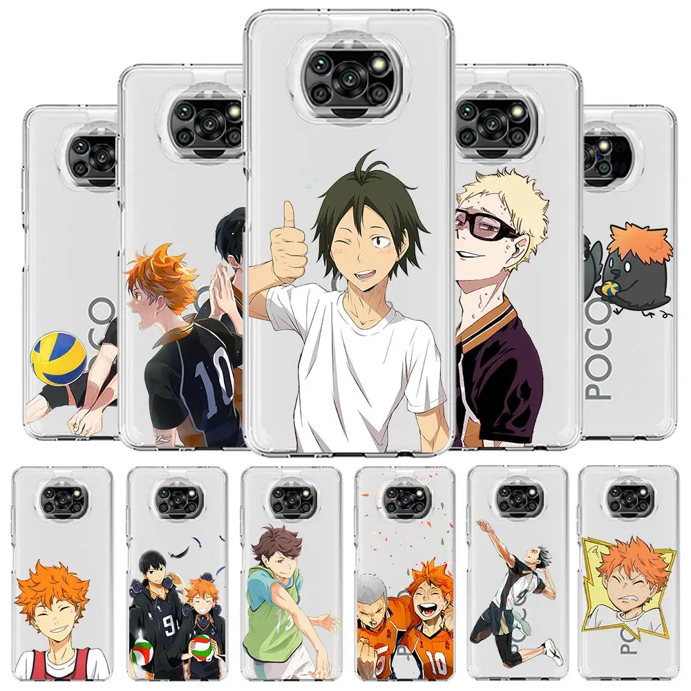

Anime Haikyuu Love Volleyball Phone Case for Xiaomi Poco X3 NFC F3 M3 M4 Pro Mi 12 11 Lite 5G Ultra 11X 11T Pro 11i Clear Cover