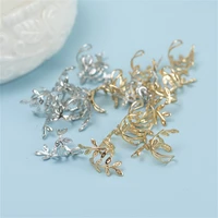 10203050pcs gold silver metal leaf ring dreadlock beads for braid hair rings for braids adjustable hair cuff clips hairpins