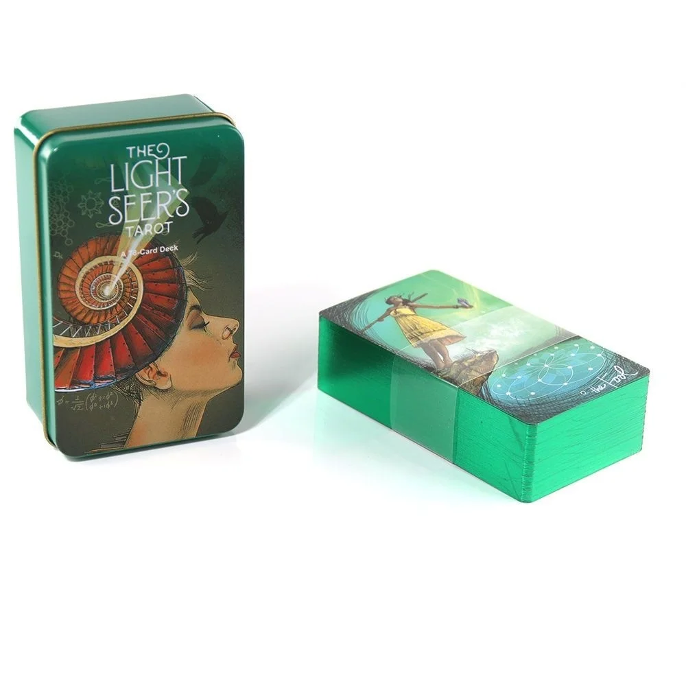 Настольная игра The Light Seer's Оловянная коробка с картами таро и оркул двойная для