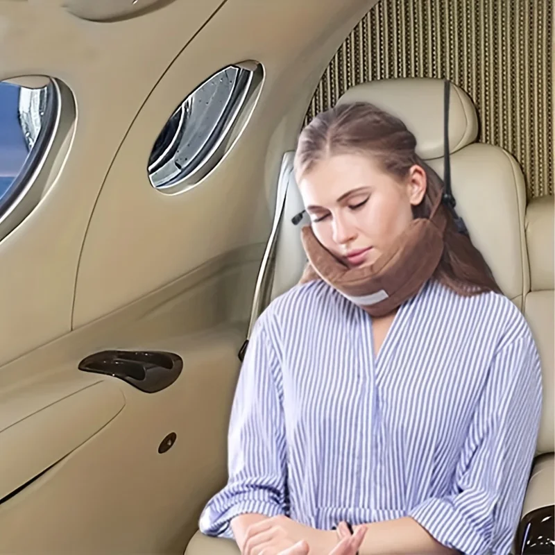 Дорожная подушка из пены с эффектом памяти портативная подвесная для шеи легкие