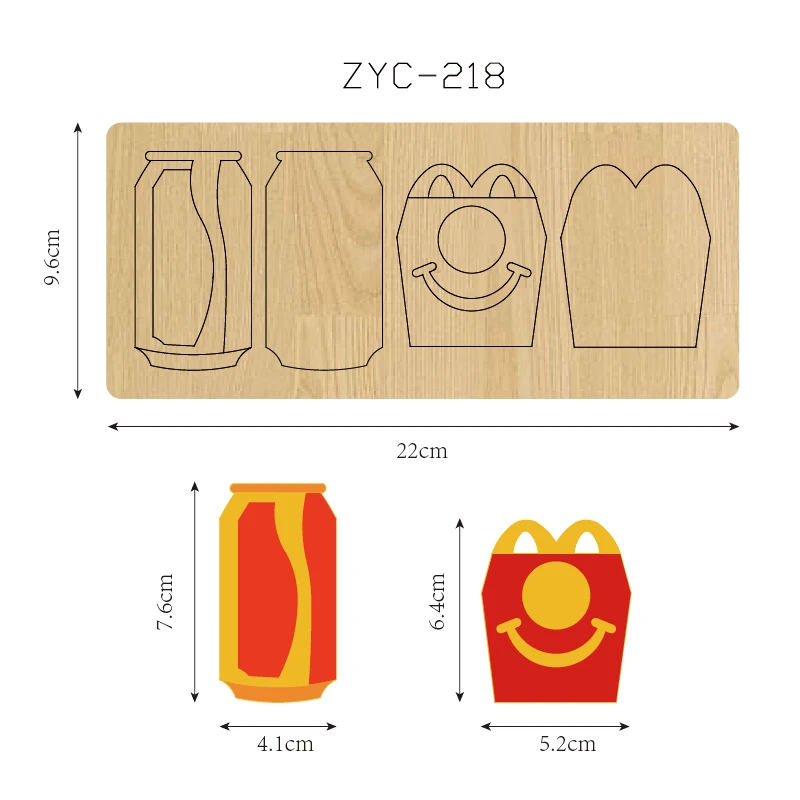 Деревянная форма для резки чашки молока подходит высечки ZYC-218