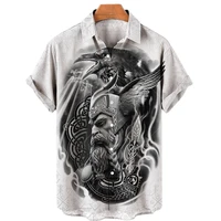 2022 vikings mens hawaiian shirt mens shirts loose cotton spandex short sleeves street beach shirts for men mens clothing 5xl