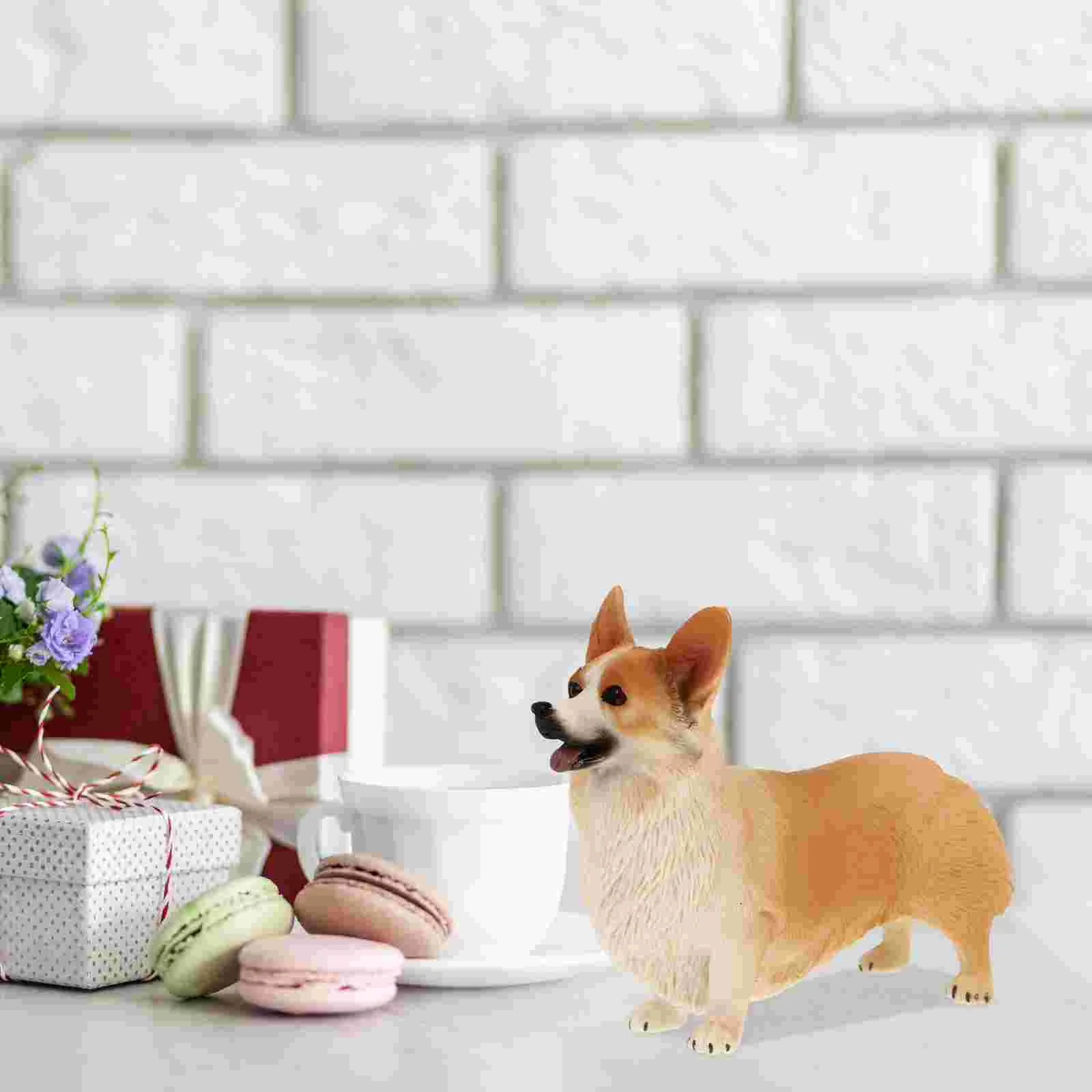 1 шт. имитация фигурки собаки корги украшение для домашнего животного