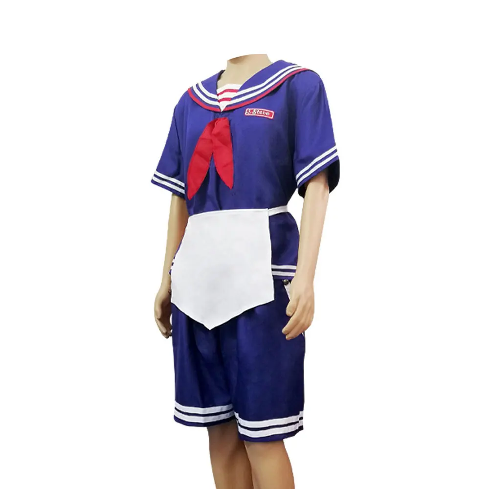 Stranger Things Season 3 Cosplay Costume Robin Steve Harrington Ice Cream Clerk Cos Costume Halloween Suit  Uniform