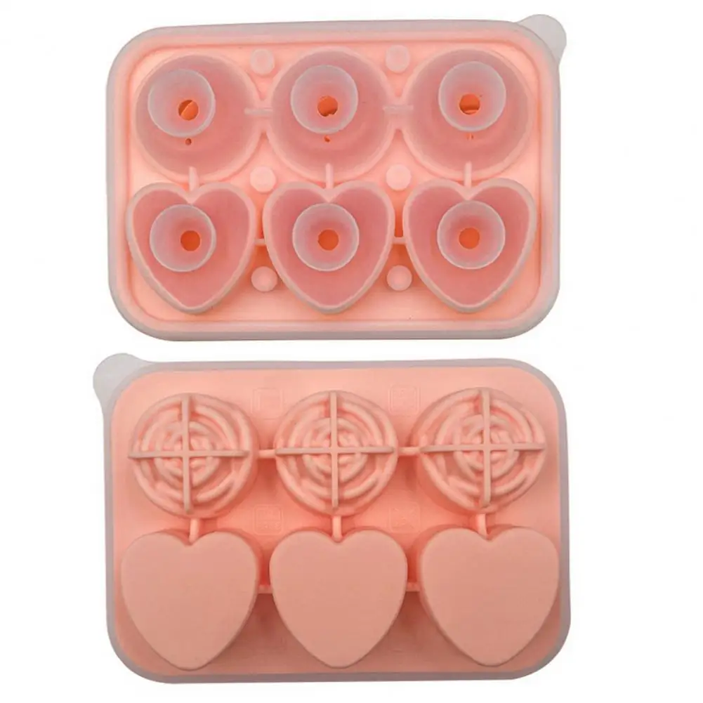 Ice Cube Tray Rose Flower Heart Shaped Creative Heat-Resistant Easy Demoulding Non-Stick Dessert Mold Ice Cube Maker