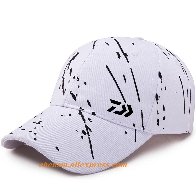 

Men Fishing Baseball Cap Graffiti Snapback Hats Hip Hop Caps Summer Outdoor Adjustable Visor Hat Breathable Long Brimmed Hat
