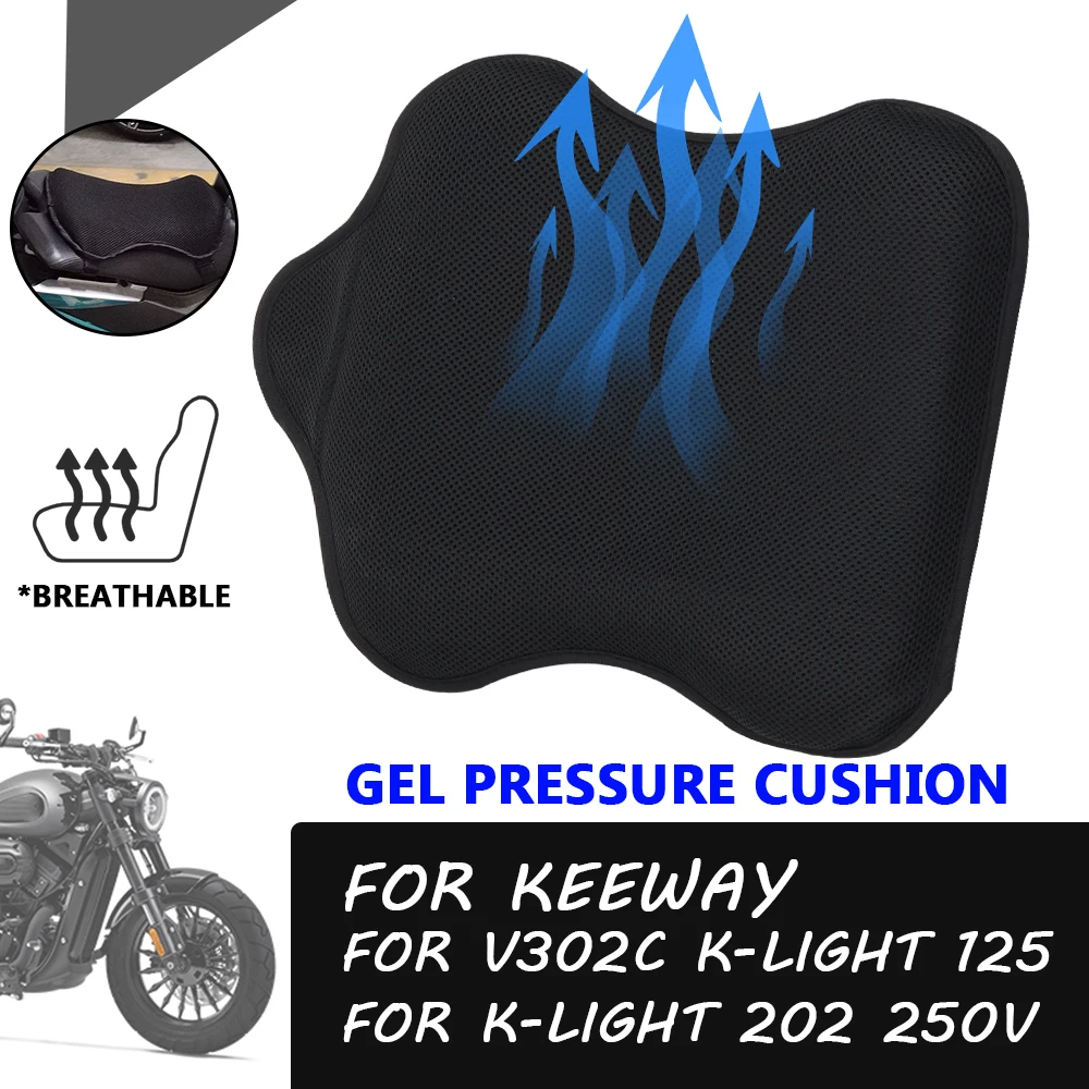 

Motorcycle Accessories Gel Seat Cushion Cover Relief Protector Pad For Keeway V302 C V302C V 302 C K-Light 125 202 KLight 250V
