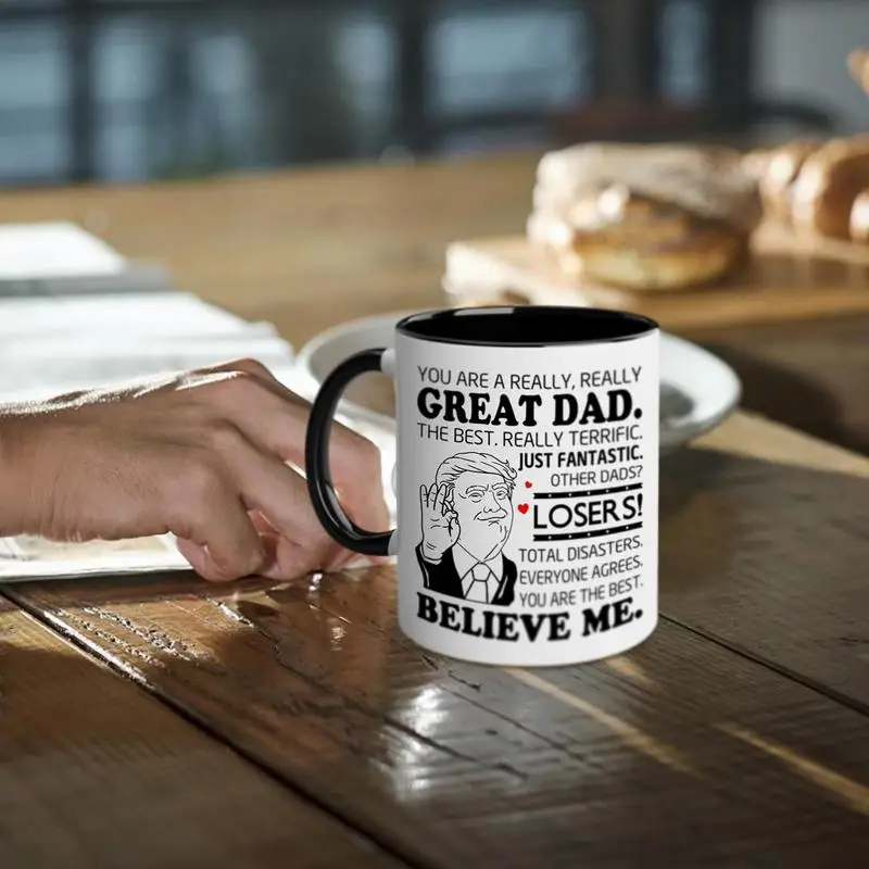 

American Ceramic Trump Tea Coffee Mug Memorial Gift 350ml Capacity Cup For Coffee Tea Beer Hot Cocoa Best Wishing To Dad Cup Gif