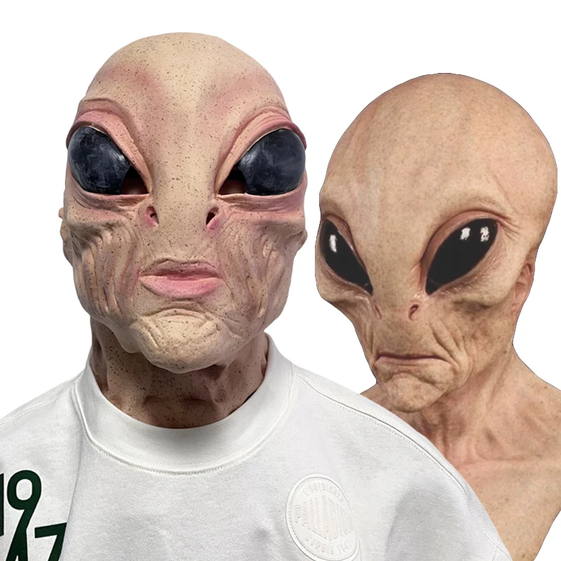 

Halloween Alien Mask Movie Cosplay Horror Variation Alien Latex Mask Party Trick Scare Headgear Funny Helmet Accessories Prop