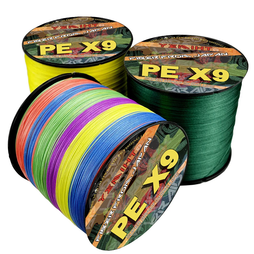 

Saltwater Fishing Line PE Fishing Lines X9 9 Strands 20LB-100LB Fishing Wire Carp Multicolor Multifilament Line 500M 1000 Meters