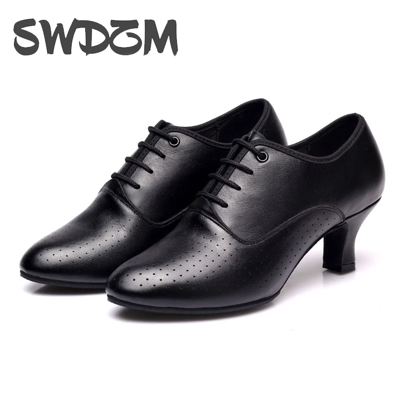 

Women Modern Dance Shoes Tango Dance Sneakers Latin Teacher Practice Dance Shoes Genuine Leather Sole Outdoor Sports Shoes