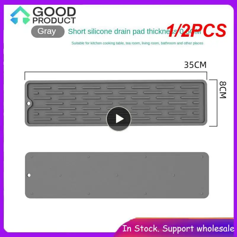 

1/2PCS Drip Protection Pads Waterproof Cleaning Faucet Water Catcher Mat Heat-insulation Kitchen Gadgets for Home Bathroon