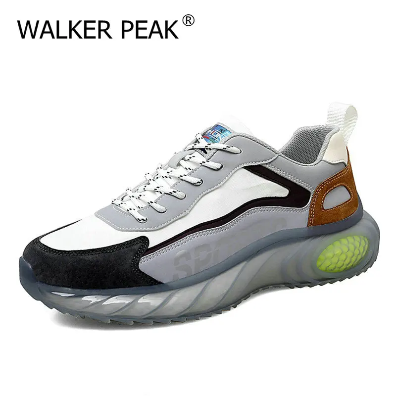 

Luxury Sneakers Mens Casual Shoes Vulcanized Genuine Leather Chunky Sneakers Men Vulcanize Male High Fashion Zapatos Hombre New