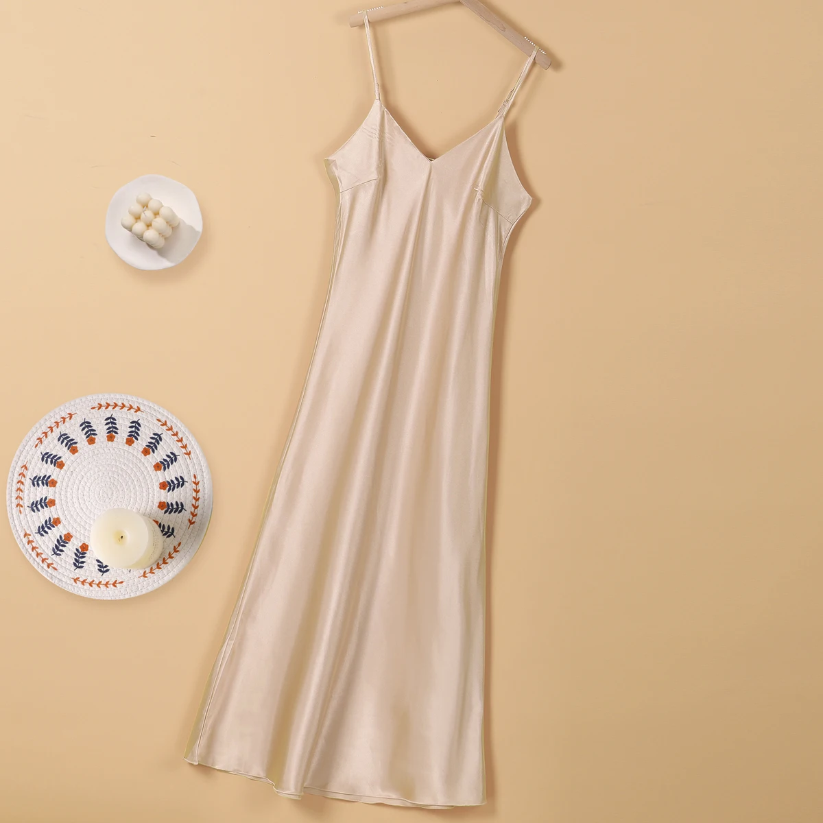 Новая Сексуальная атласная шелковая ночная рубашка Домашняя одежда летняя