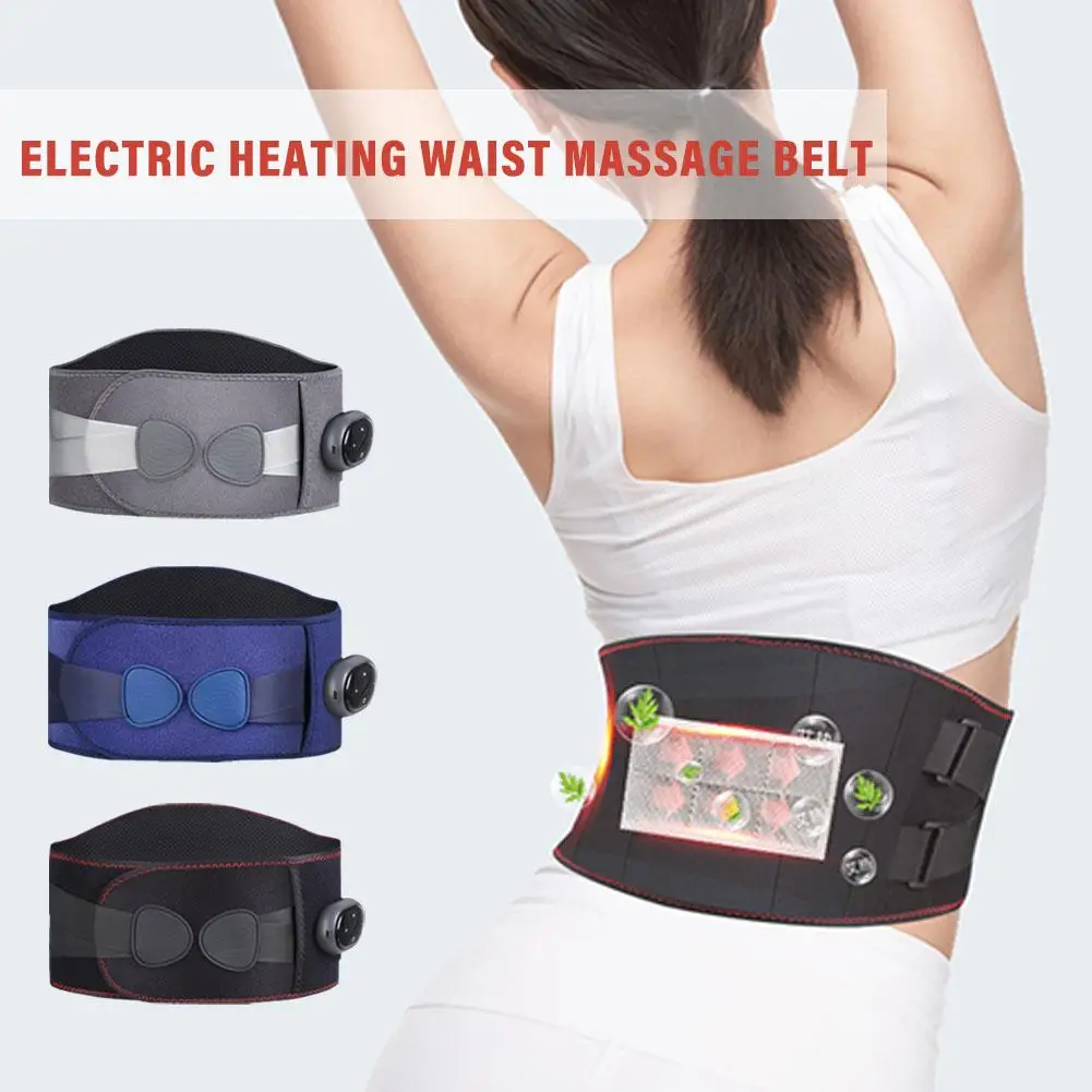 

Electric Heating Waist Massage Belt Back Support Warm Electric Compress Hot Physiotherapy Massager Abdominal Waist W8E4