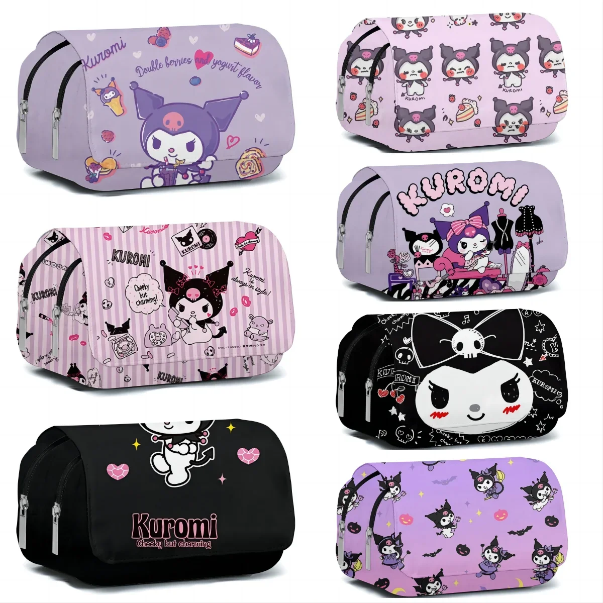 Пеналы Sanrio Kawaii Hello Kitty Cinnamoroll Kuromi My Melody Purin Dog фоторучка сумка для карандашей