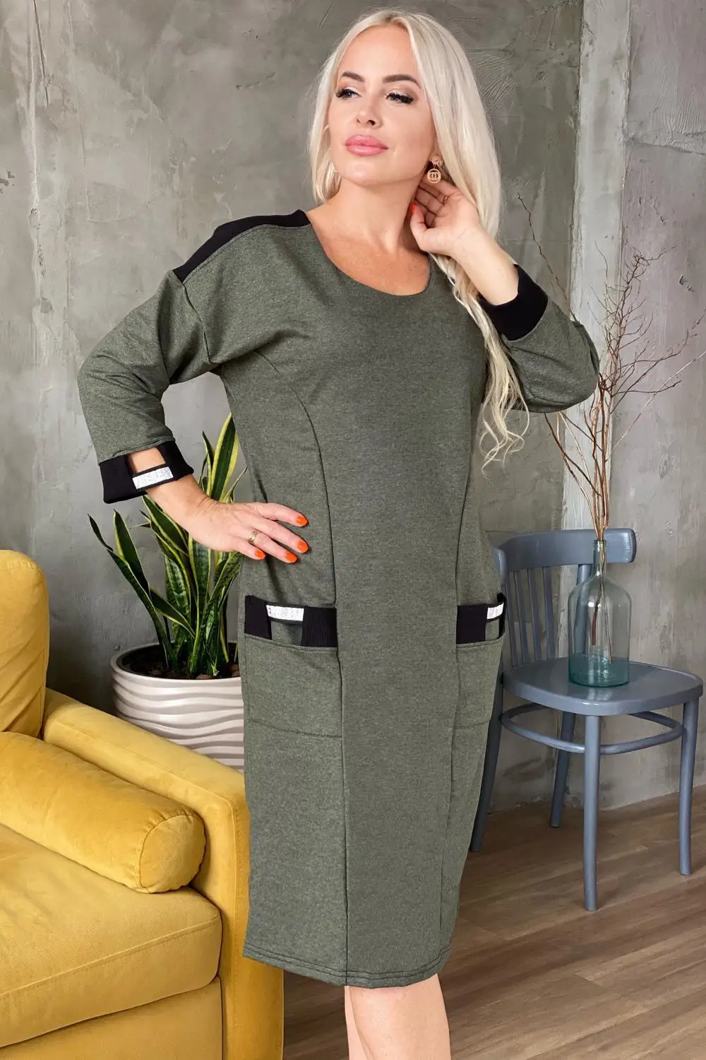 Платье жеское повседневное для дома и офиса