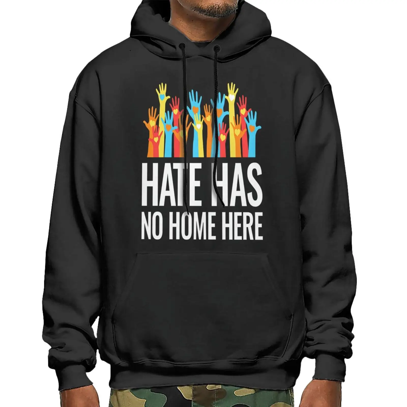 

Hate Has No Home Here Diversity Sweatshirts Hoodies Sportswear Anime Hoodies Women Hooded Sweater Hoodies For Women Men's Coat