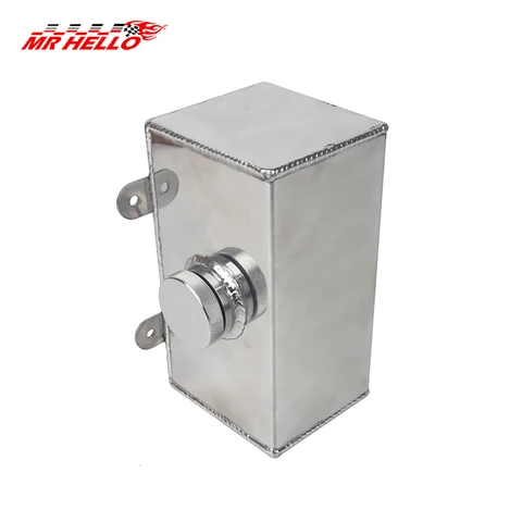 Алюминиевый сплав, 2 л, зеркальная полированная бутылка для омывателя ветрового стекла, интеркулер, распылительный бак, серебристый