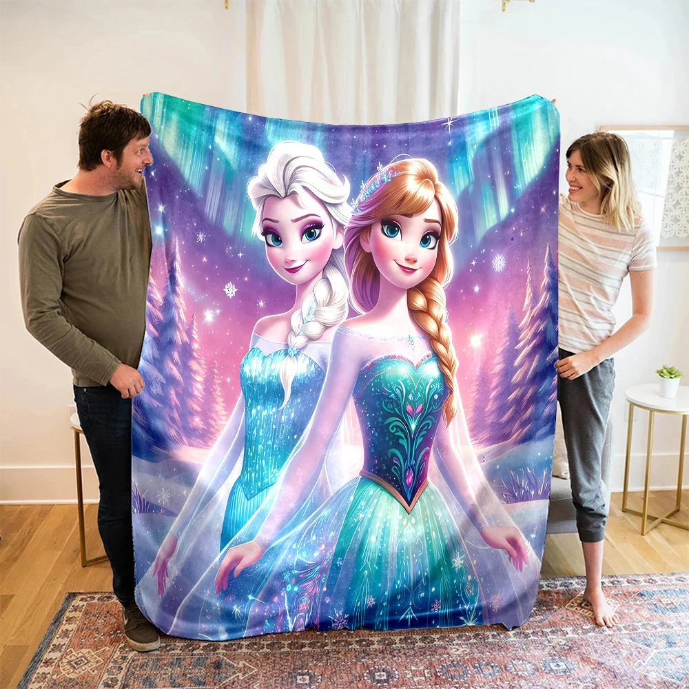 Фланелевое тонкое одеяло с мультяшным принтом Холодное сердце Эльзы.
