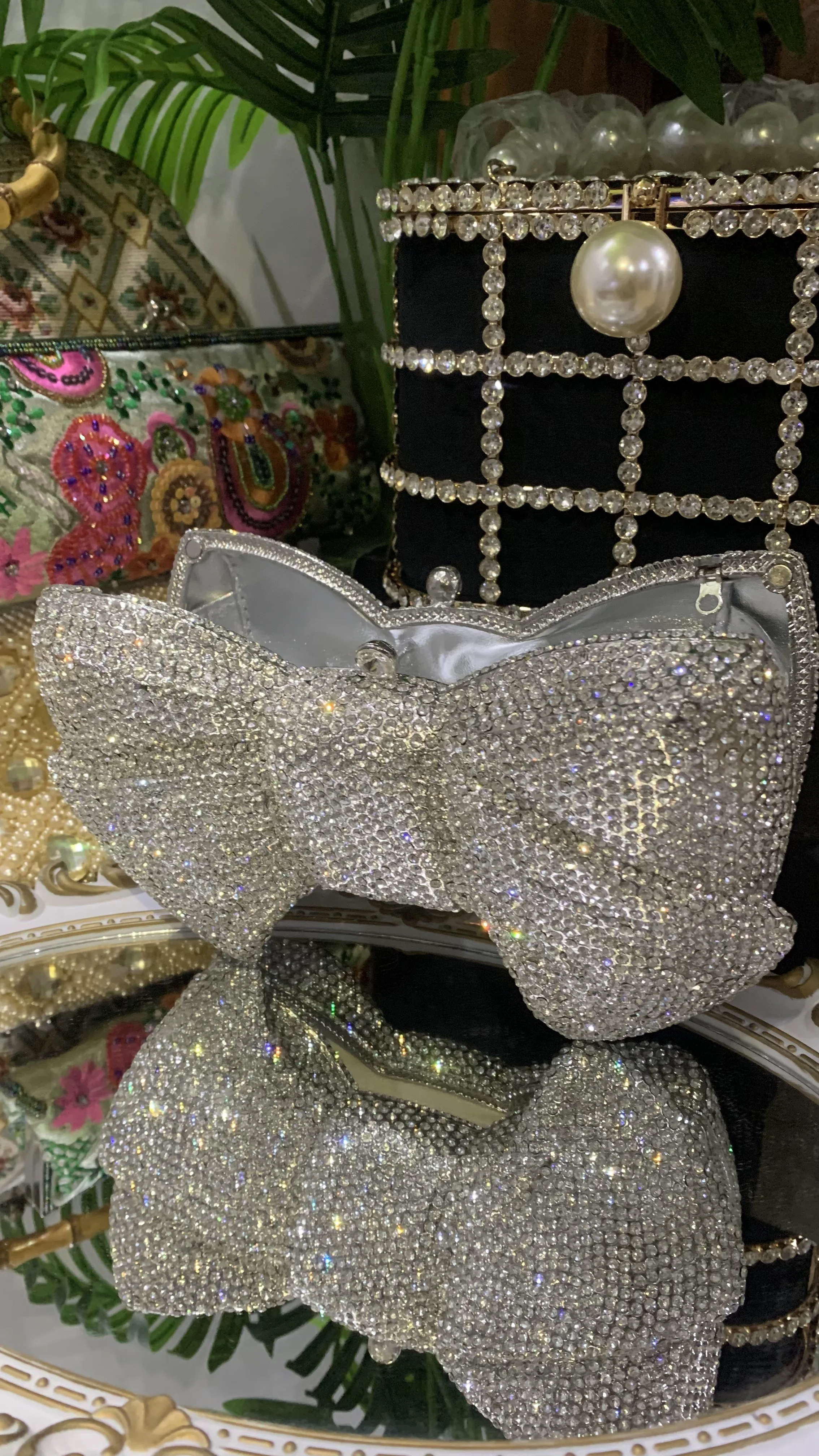 Lost in винтажная роскошная вечерняя сумка плюс блестящий клатч украшенный