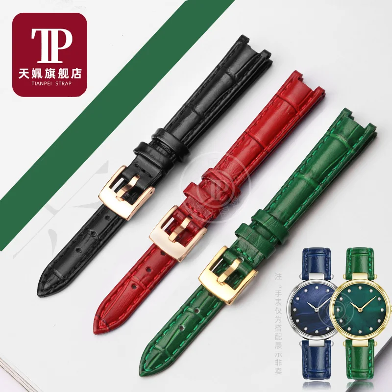 Concave interface watchband For COACH PARK Watch 14503534 14503535 14503537 ladies leather watch strap green black red bracelet