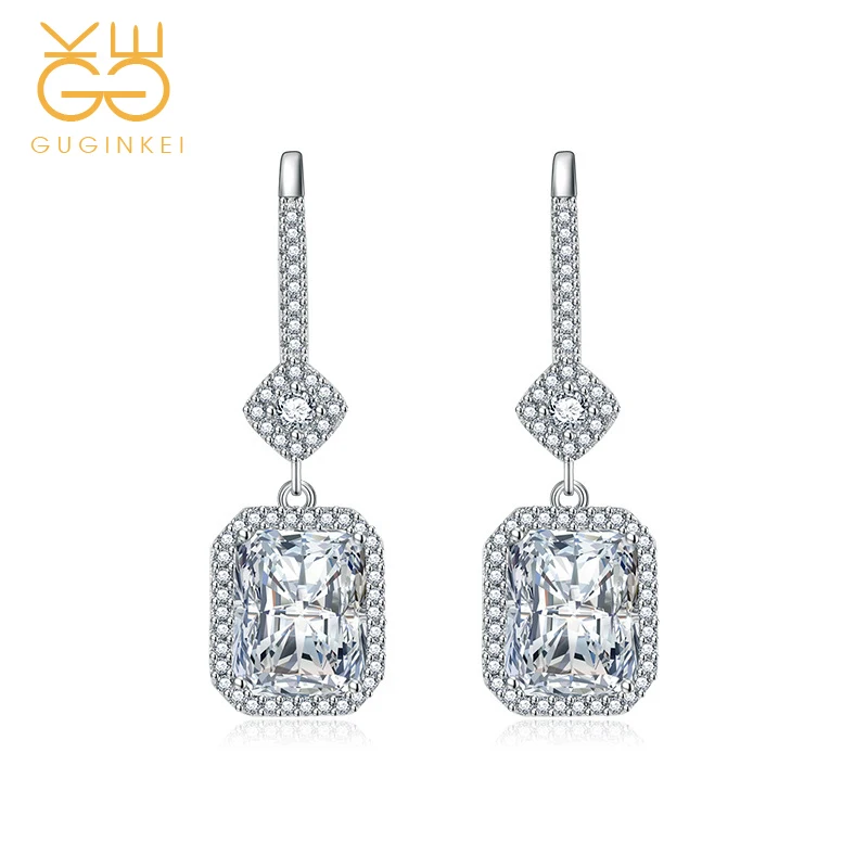 

GUGINKEI 925 Silver Earrings for Women Women's Earrings Trend 2022 Luxury Woman Earring Drop Sterling Earings Jewelry Fine