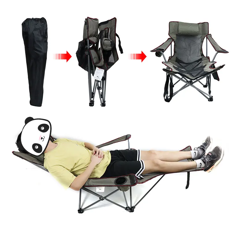 Складной рыболовный стул для улицы большой размер регулируемая спинка
