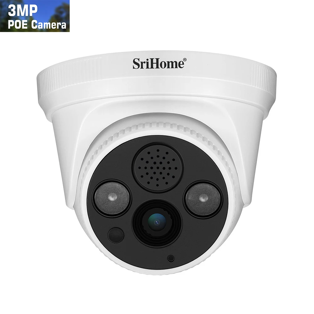 Srihome 3MP POE IP Camera SH030B WIFI Smart Home Security Protection Alarm Notification Push Video Surveillance CCTV Cameras