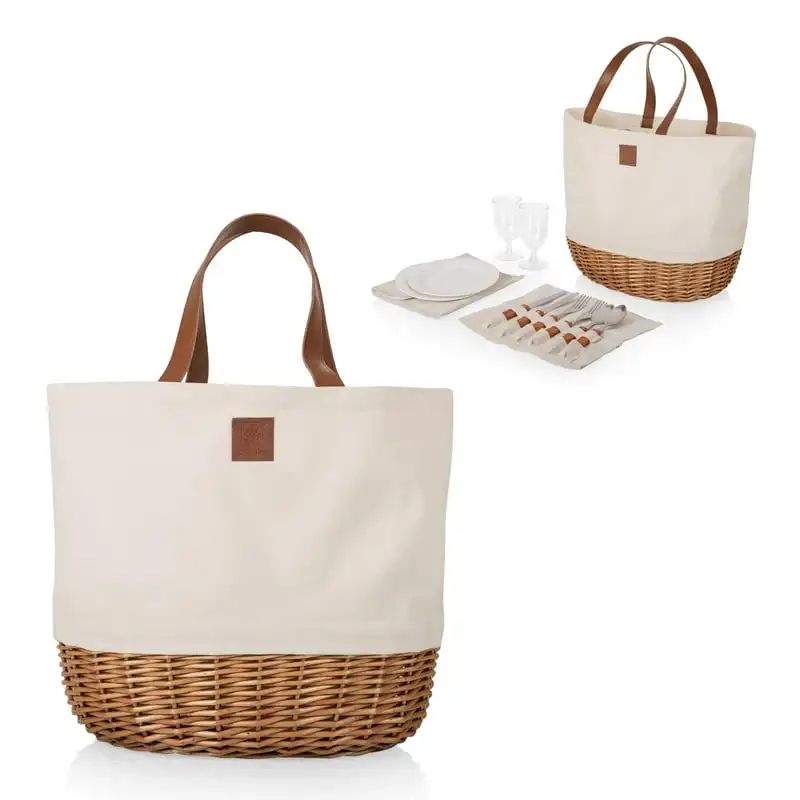 

Set】Original Portable Picnic Basket Set with Great Value & Quality for Summer Promenading Home and kitchen Tongs kitchen Pinza