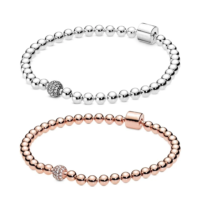 

New Joyeria Fina Para Mujer Bangle Fit Original Pandora DIY Charm 925 Sterling Silver Bransoletki Damskie Jewelry Women Bracelet