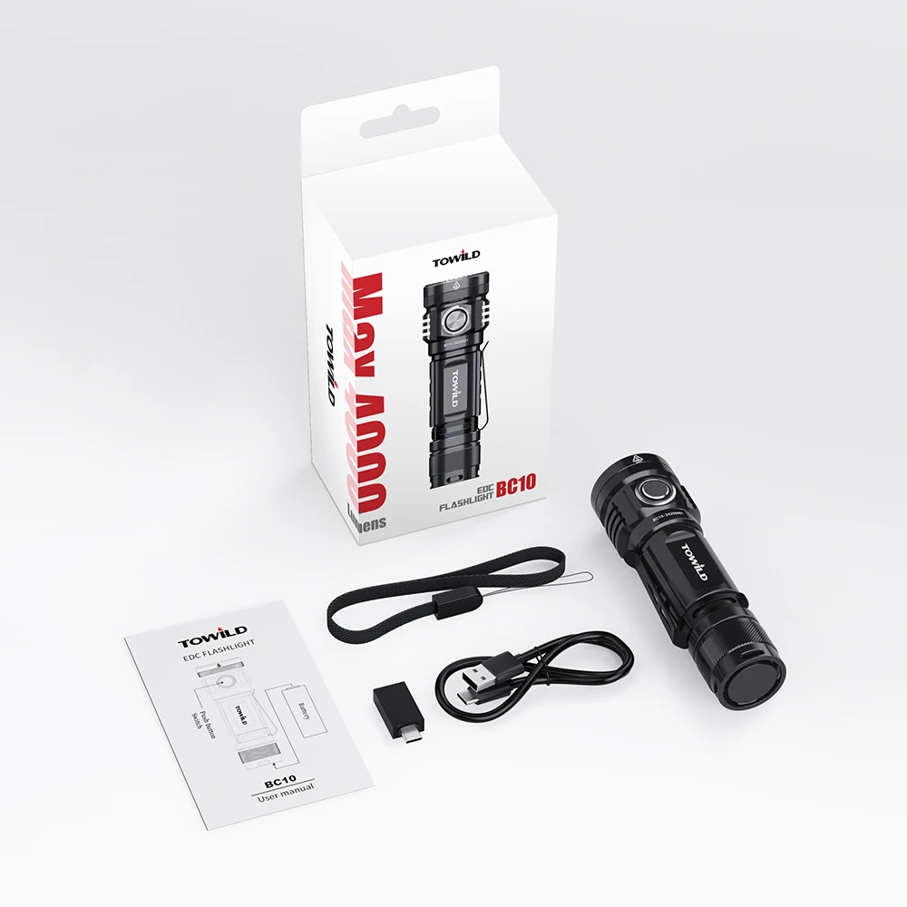 

TOWILD BC10 EDC фонарик 4000 лм