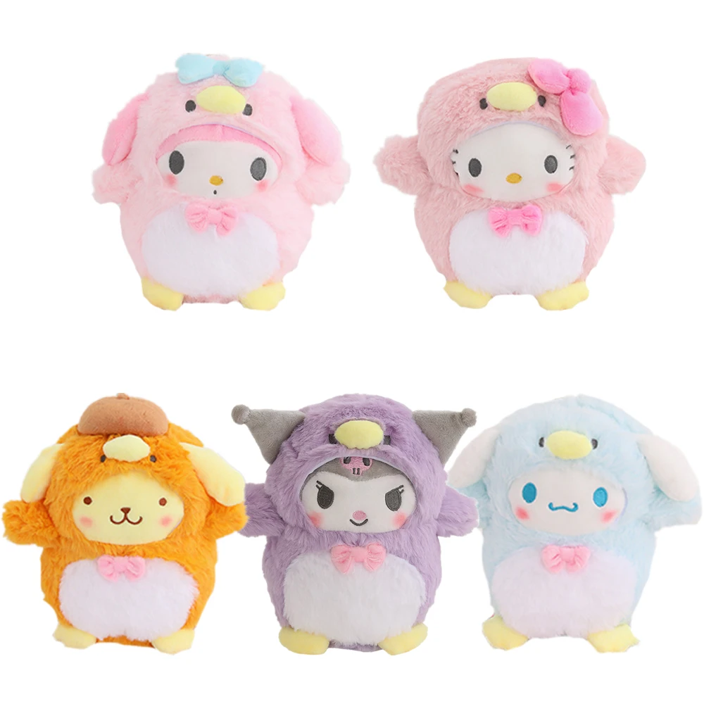 

Kawaii Kuromi Plush Toys Anime Kittys My Melody Transformation Penguin Cartoon Animals Doll Plushie Soft Stuffed Dolls Toys Gift