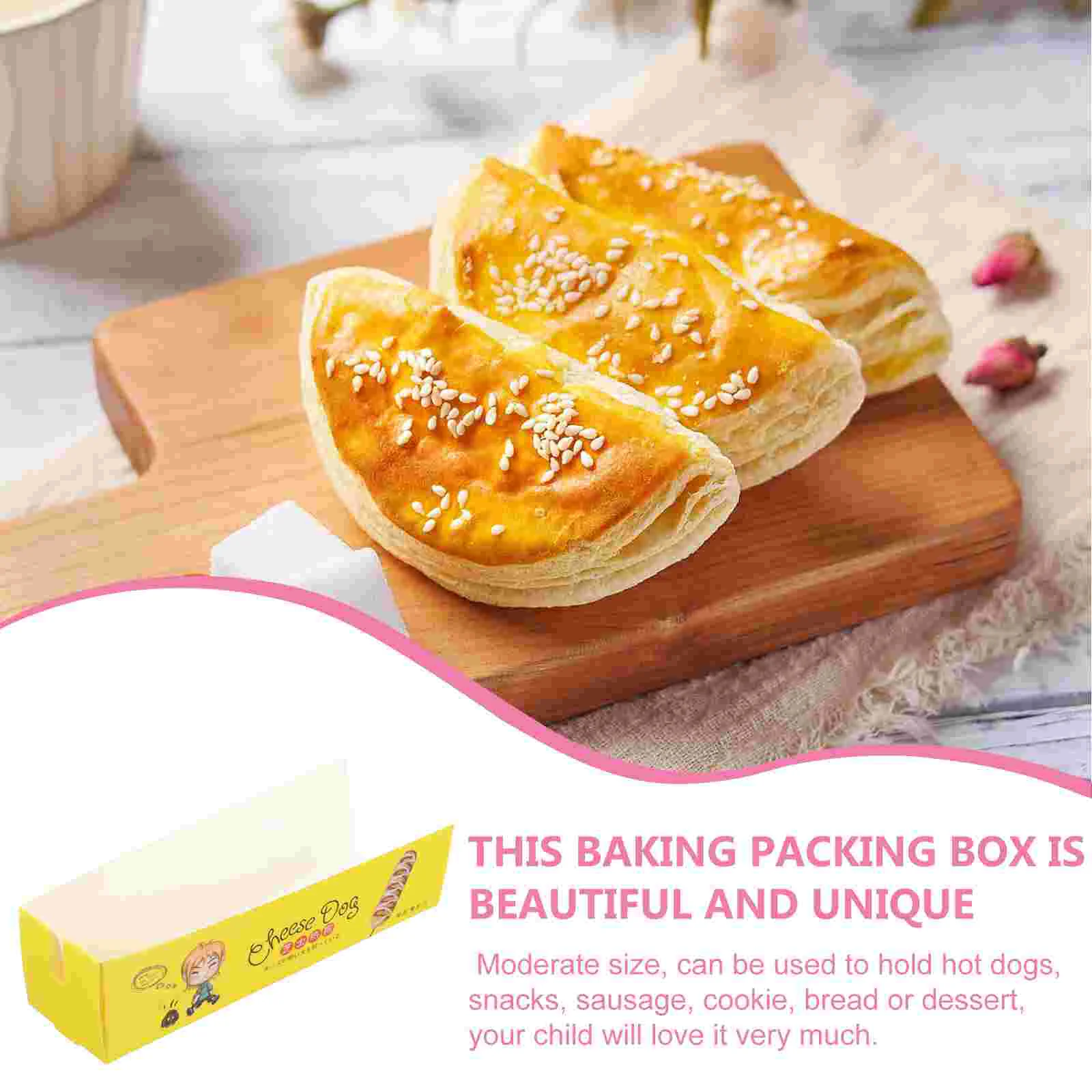 100 шт. коробки для хот-догов собаки колбаса контейнеры еды бумажный поднос суши