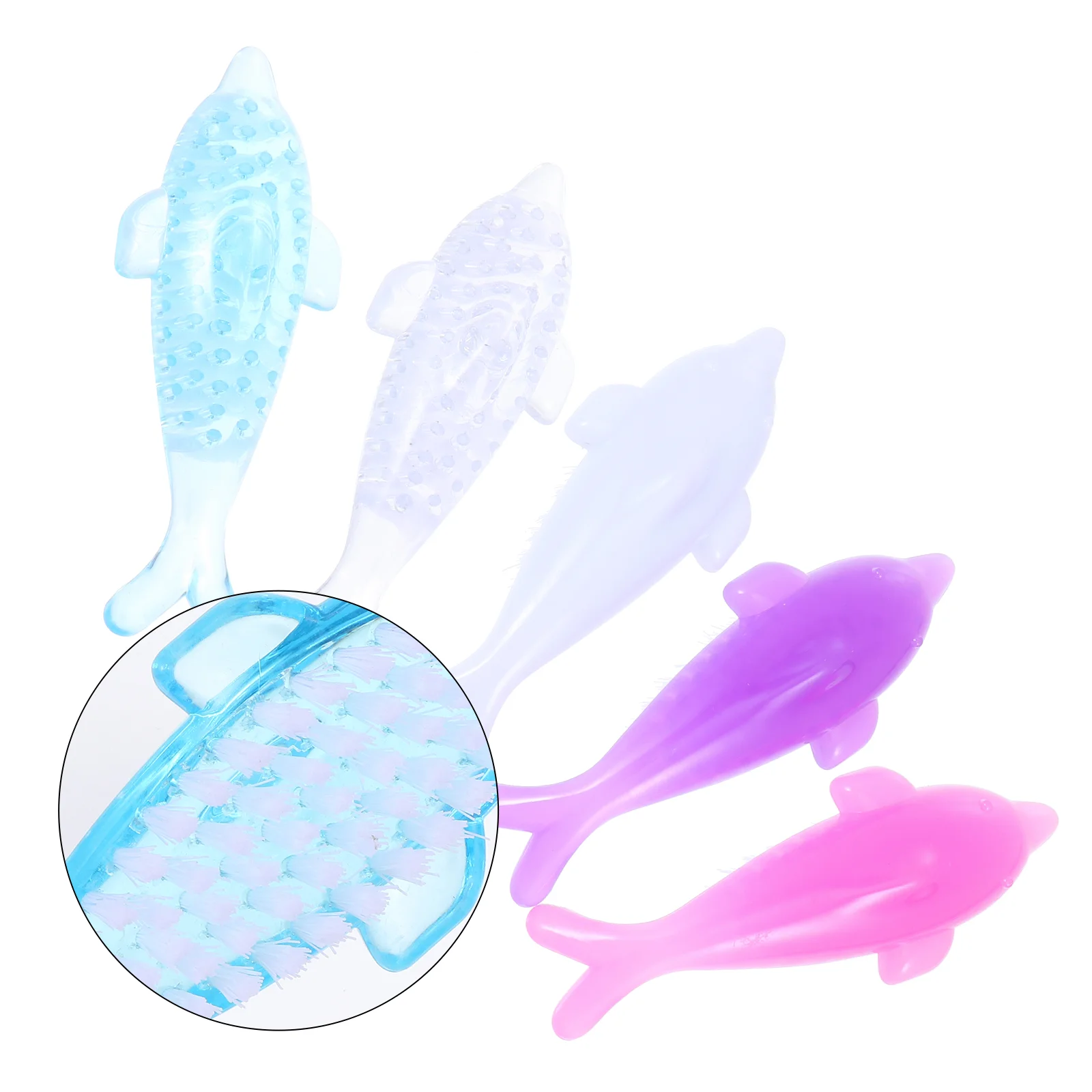 

5Pcs Durable Animal Shape Nail Cleansing Brushes Nail Art Supplies (Assorted Color)