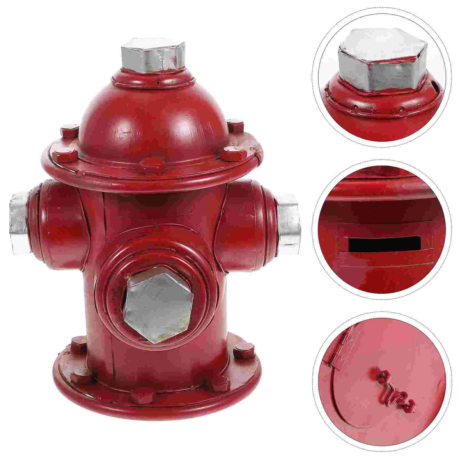 

Retro Iron Fire Hydrant Shape Ornament Toy Puppy House Adornment