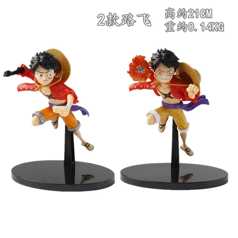 Фото Новая фигурка Луффи из One Piece: Пиратская группа в соломенных шляпах, боксёрская драка, анимационная модель ручной работы, подарок для мальчиков №1