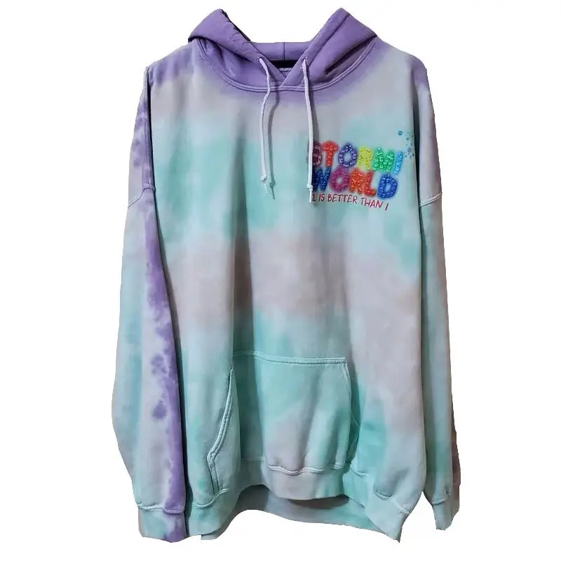 

2020 Travis Scott Cactus Jack Stormi 2 Party Blue Tie-dye Women Men Hoodies Sweatshirts Hiphop Men Casual Cotton Hoodie Pullover