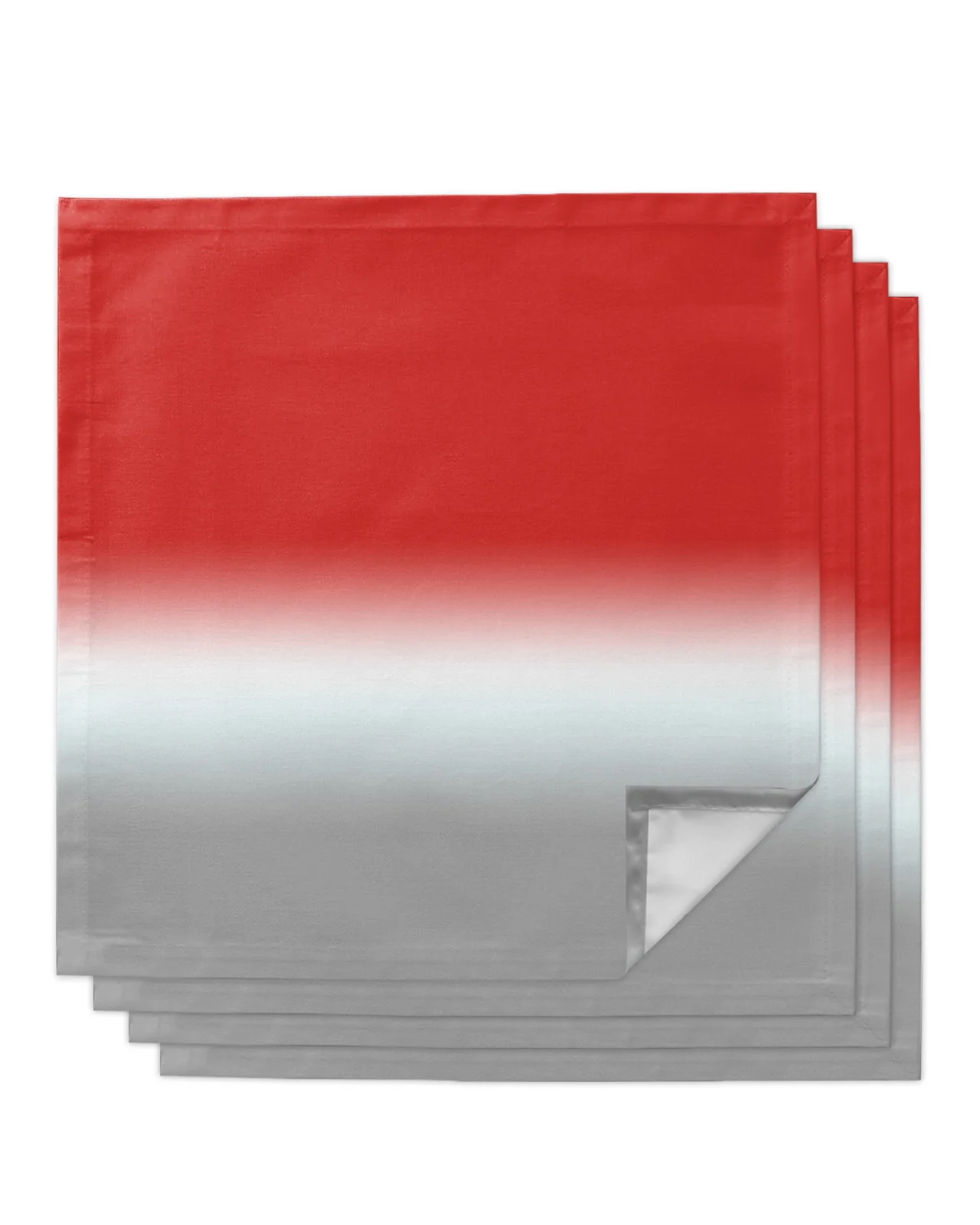 

4pcs Red White Gradient Popular Color Square 50cm Table Napkin Wedding Decoration Table Cloth Kitchen Dinner Serving Napkins
