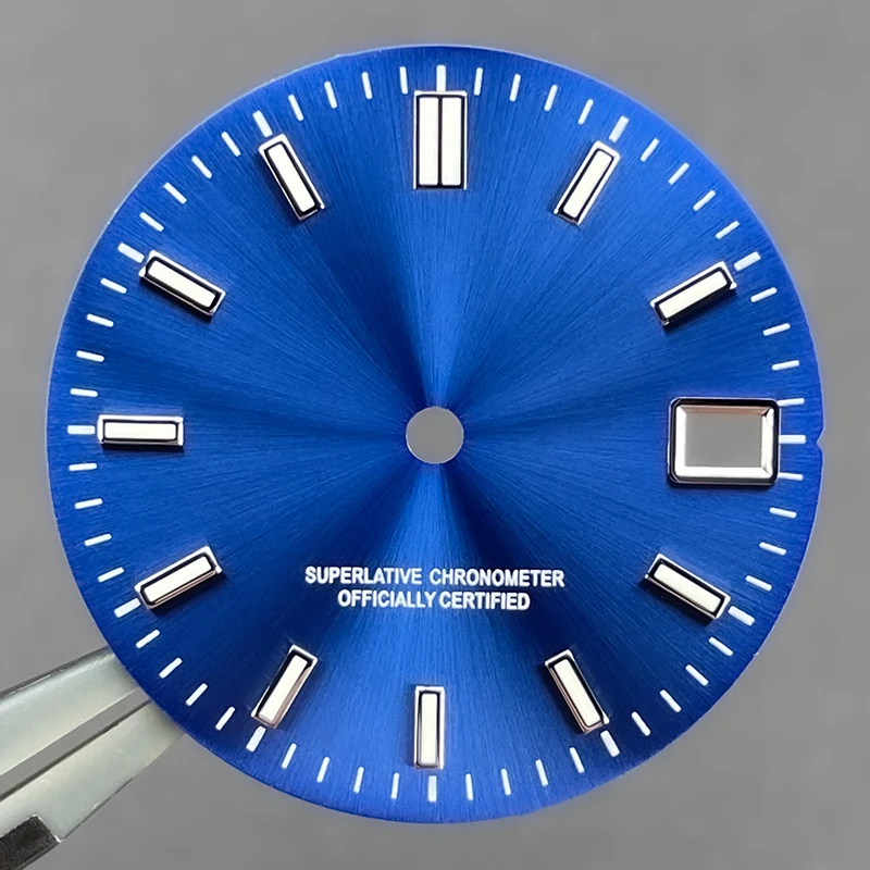 Фото Циферблат NH35 28,5 мм Sunray 62MAS Prospex без логотипа, зеленый светящийся Seiko Mod, запасные части, подходят для циферблата часов NH35N/H36 NH35 №5