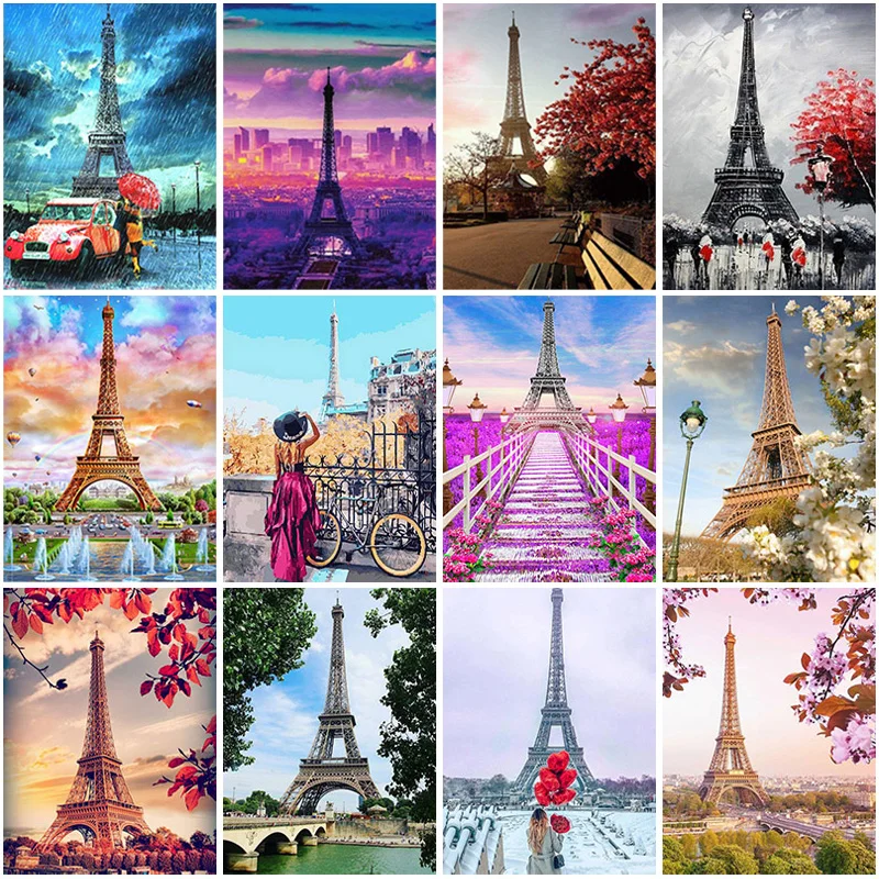 

DIY Tower 5D Diamond Painting Full Square Drill Mosaic Landscape Diamond Embroidery Cross Stitch Kits Rhinestone Home Decor