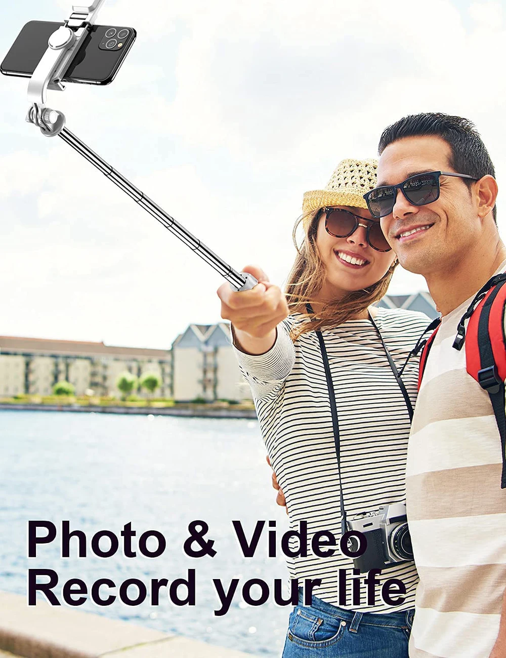 Wireless Bluetooth Selfie Stick Foldable Portable Tripod with Fill Light Shutter Remote Control for Android iPhone Smartphone images - 6