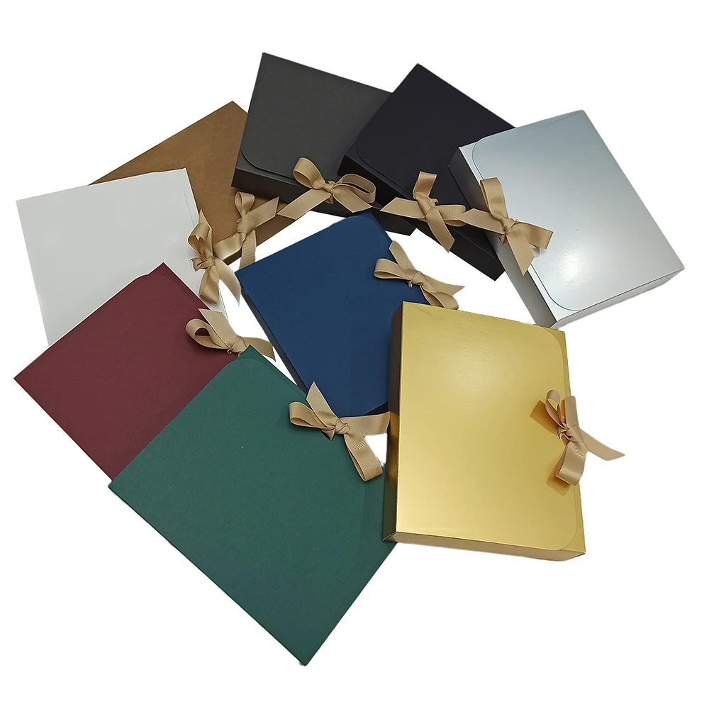 

5pcs/10pcs Square Gold Silver Paper Gift Box Logo Party Favor Shower Customized Packing Carton Golden Candy Chocolate Packaging