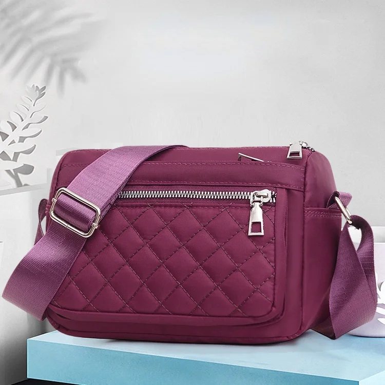 

Ladies Bag Embroidery Thread Messenger Bag Composite Fabric Multifunctional Shoulder Bag Nylon Embroidery Bag Wholesale