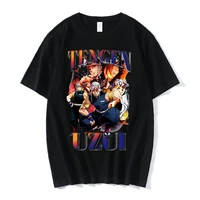 summer demon slayer anime kimetsu no yaiba t shirt tengen uzui graphics print t shirt short sleeve oversized t shirts streetwear