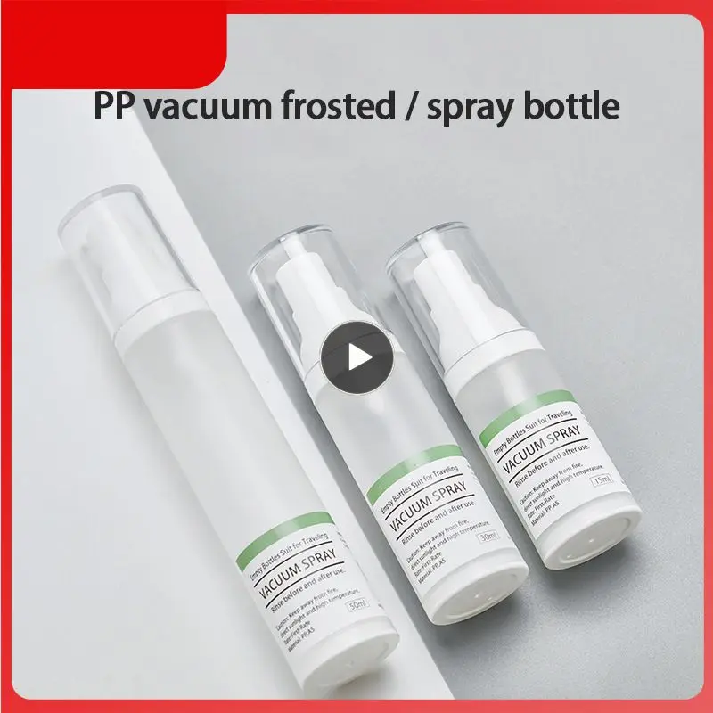 

15ml/30ml/50ml Frosted Airless Bottle PP Plastic Boxes Press Makeup Cosmetic Bottles Sub-bottling Spray Refillable Accessories