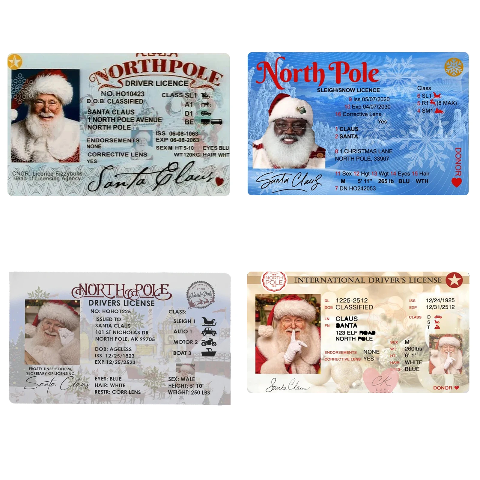 

Unique Christmas Santa License Decor Excellent Material Holiday Party Scene Decoration for Office Kitchen Bathroom Friend