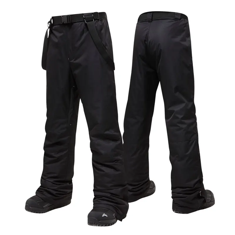Мужские лыжные брюки брендовые теплые уличные спортивные водонепроницаемыеплотные зимние брюки подтяжки зимние брюки для сноуборда для мужчин