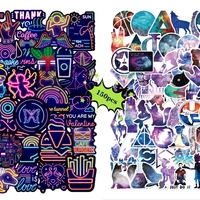 150pcs mixed graffiti cartoon stickers galaxy neon lights personality harajuku star laptop luggage notebook waterproof stickers