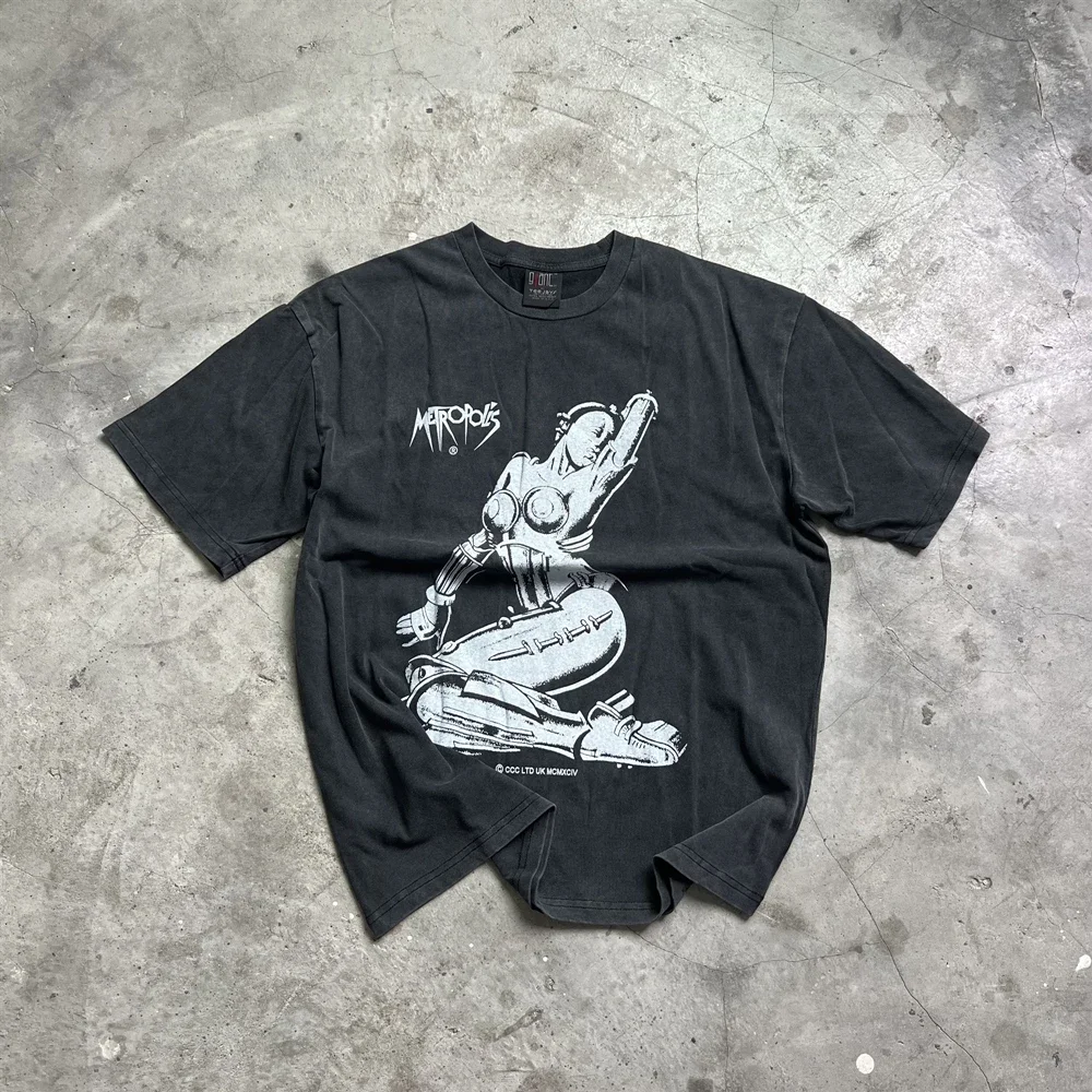 Футболка мужская свободного кроя с принтом в виде лягушки